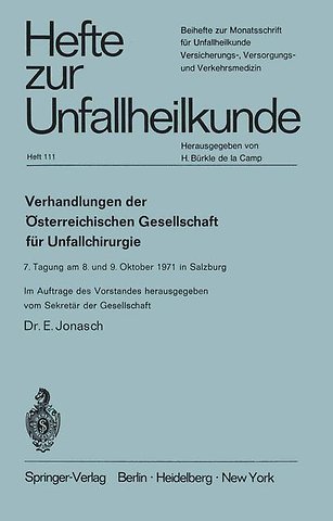 Verhandlungen der Österreichischen Gesellschaft für Unfallchirurgie