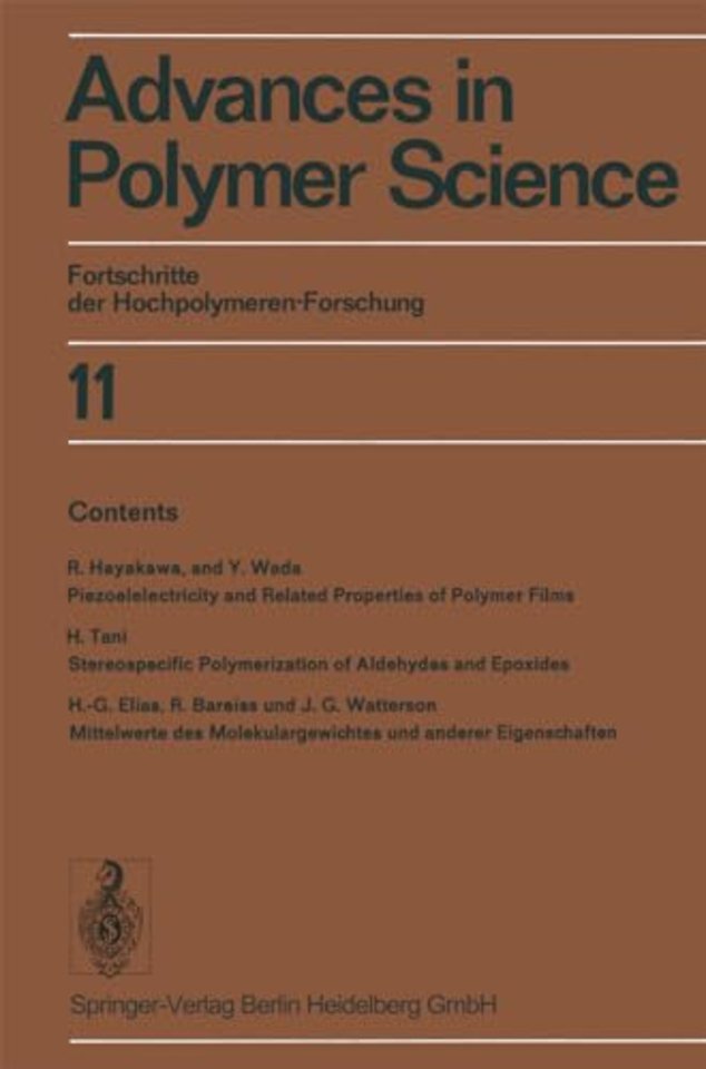 Advances in Polymer Science