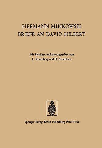 Hermann Minkowski Briefe an David Hilbert