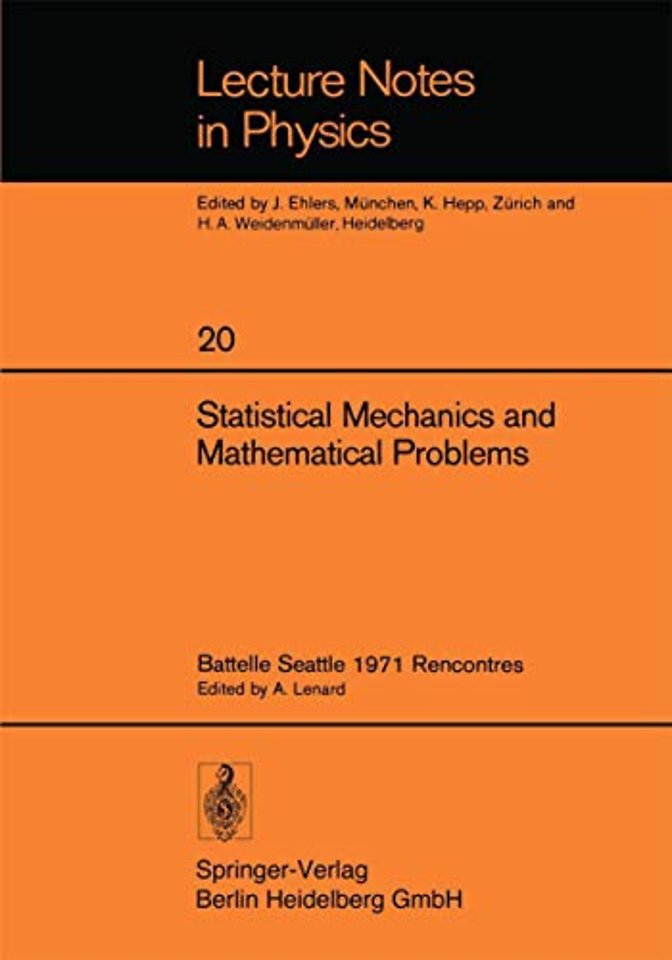 Statistical Mechanics and Mathematical Problems