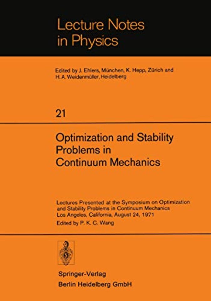 Optimization and Stability Problems in Continuum Mechanics