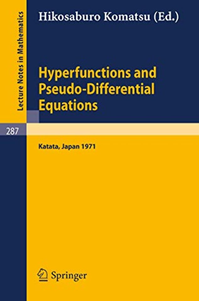 Hyperfunctions and Pseudo-Differential Equations