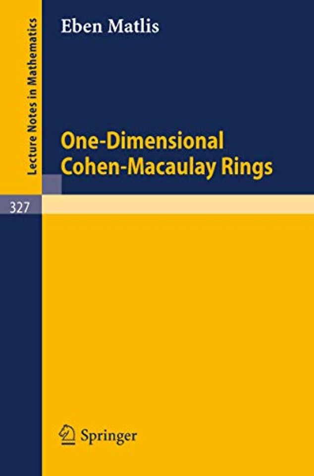 One-Dimensional Cohen-Macaulay Rings