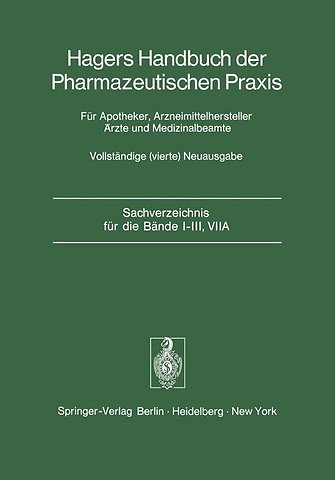 Sachverzeichnis für die Bände I–III, VIIA