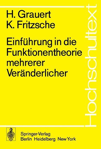 Einführung in die Funktionentheorie mehrerer Veränderlicher