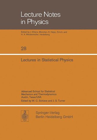 Lectures in Statistical Physics