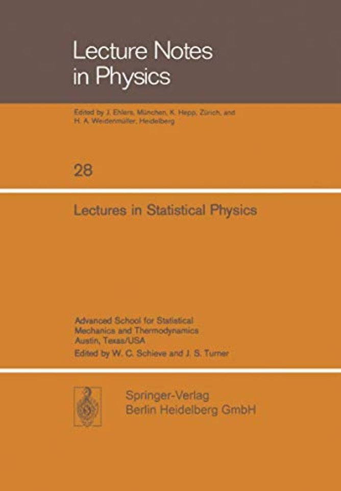 Lectures in Statistical Physics