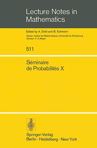 Séminaire de Probabilités X