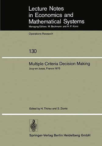 Multiple Criteria Decision Making