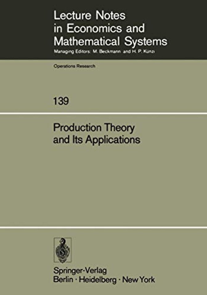 Production Theory and Its Applications