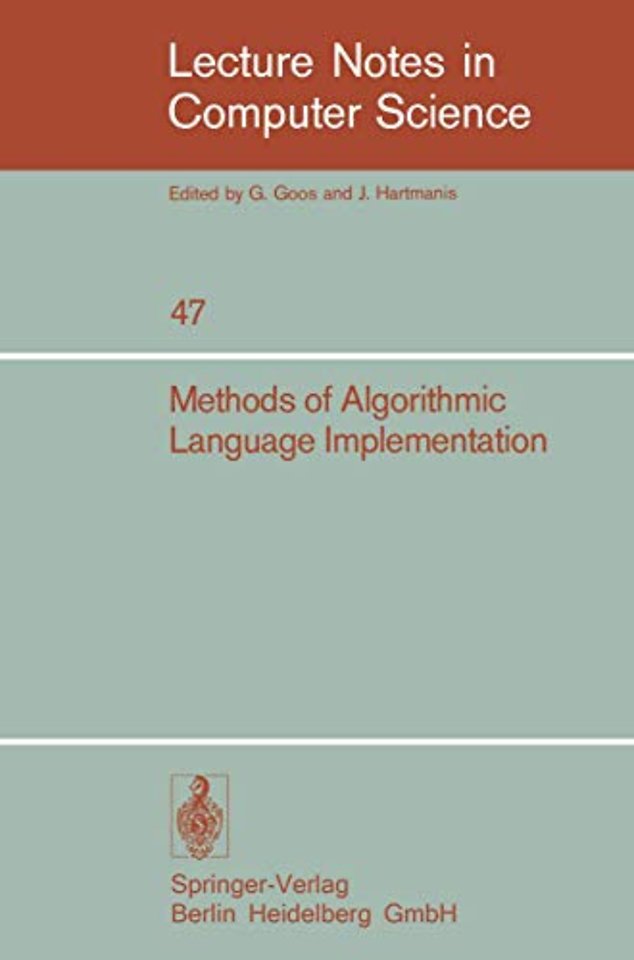 Methods of Algorithmic Language Implementation
