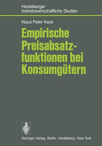 Empirische Preisabsatzfunktionen bei Konsumgütern