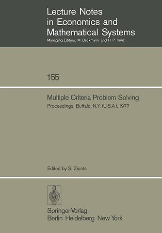 Multiple Criteria Problem Solving