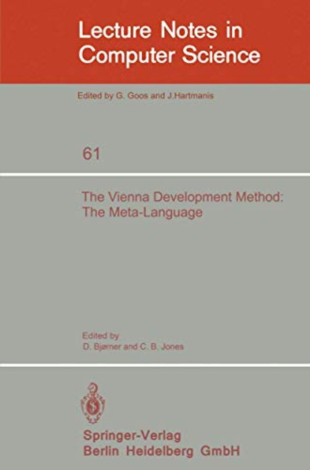 The Vienna Development Method: The Meta-Language