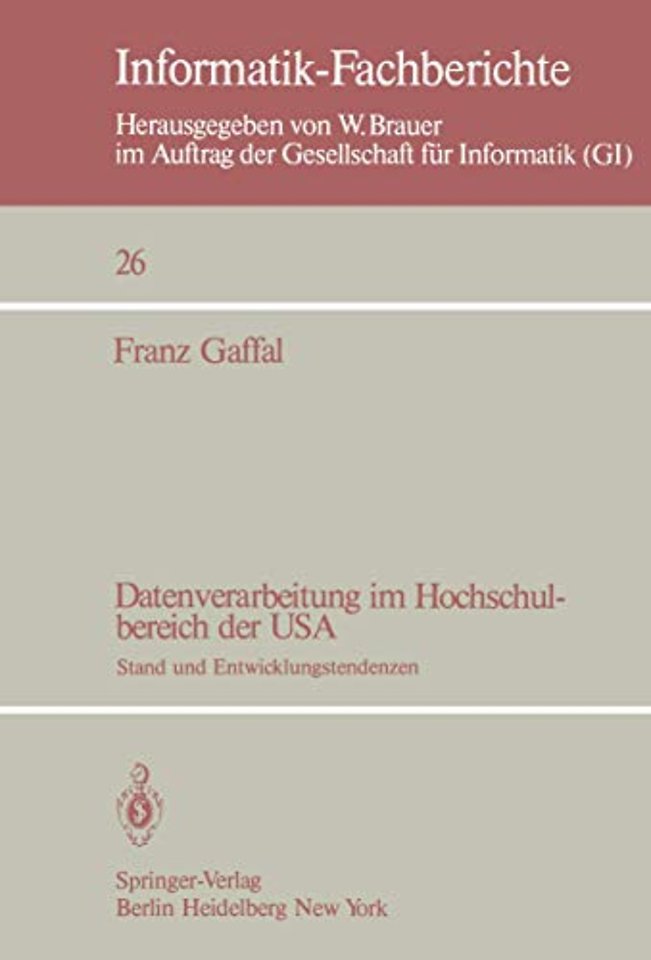 Datenverarbeitung im Hochschulbereich der USA