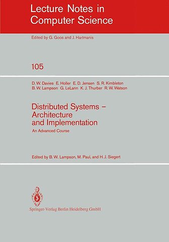 Distributed Systems - Architecture and Implementation
