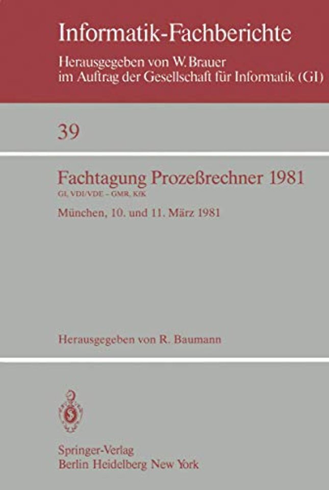 Fachtagung Prozeßrechner 1981