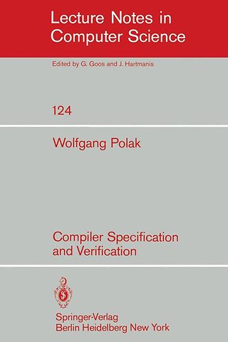 Compiler Specification and Verification