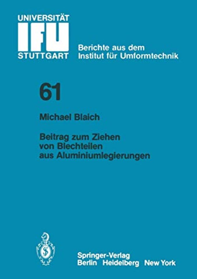 Beitrag zum Ziehen von Blechteilen aus Aluminiumlegierungen