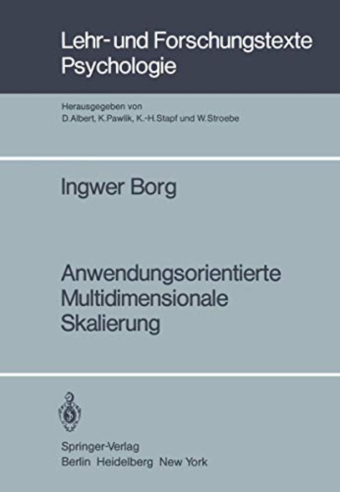 Anwendungsorientierte Multidimensionale Skalierung