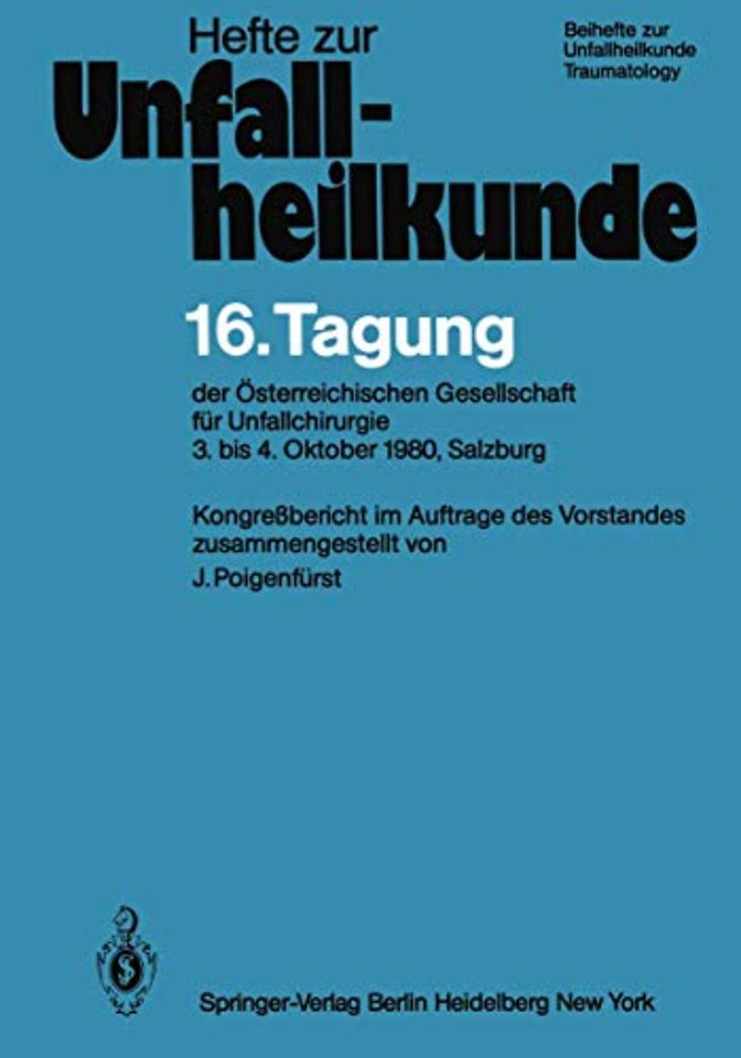 16. Tagung der Österreichischen Gesellschaft für Unfallchirurgie