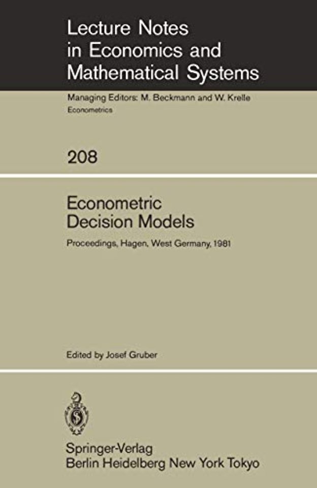 Econometric Decision Models