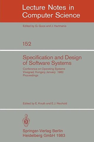 Specification and Design of Software Systems