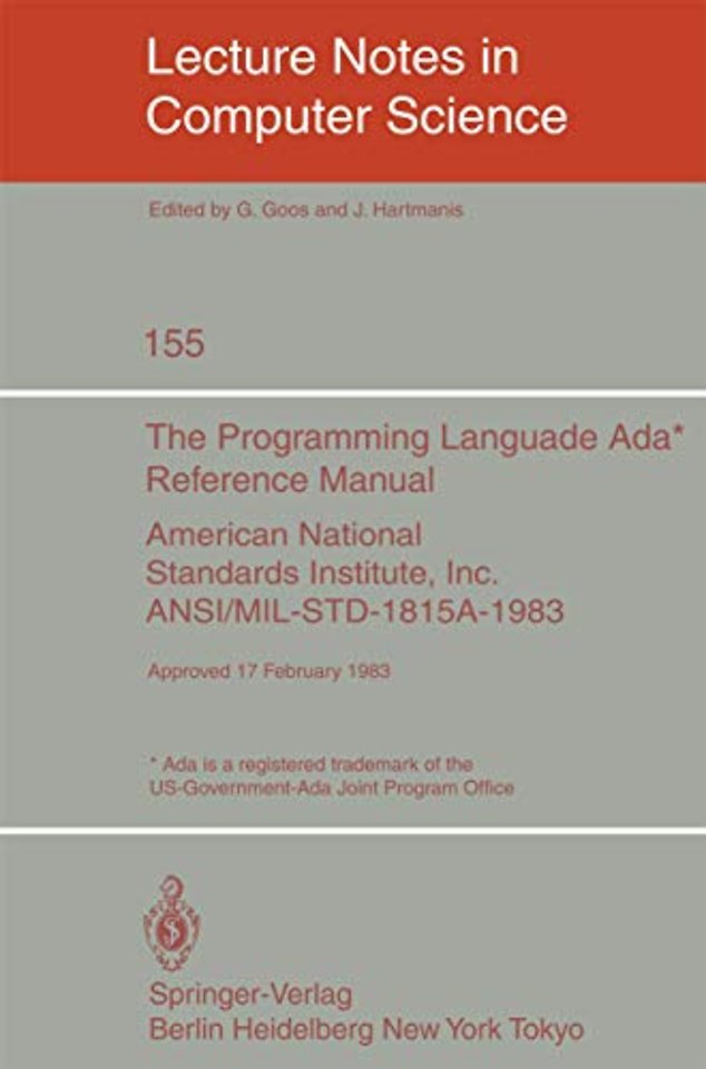 The Programming Language Ada. Reference Manual
