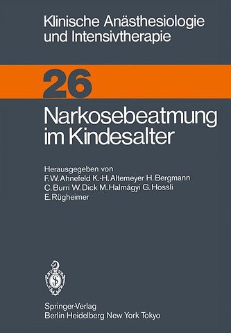 Narkosebeatmung im Kindesalter