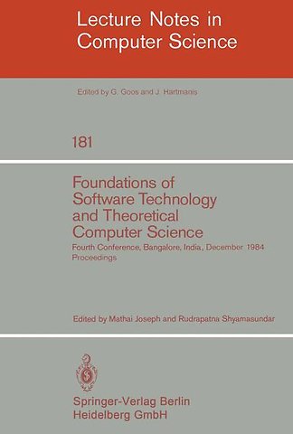 Foundations of Software Technology and Theoretical Computer Science