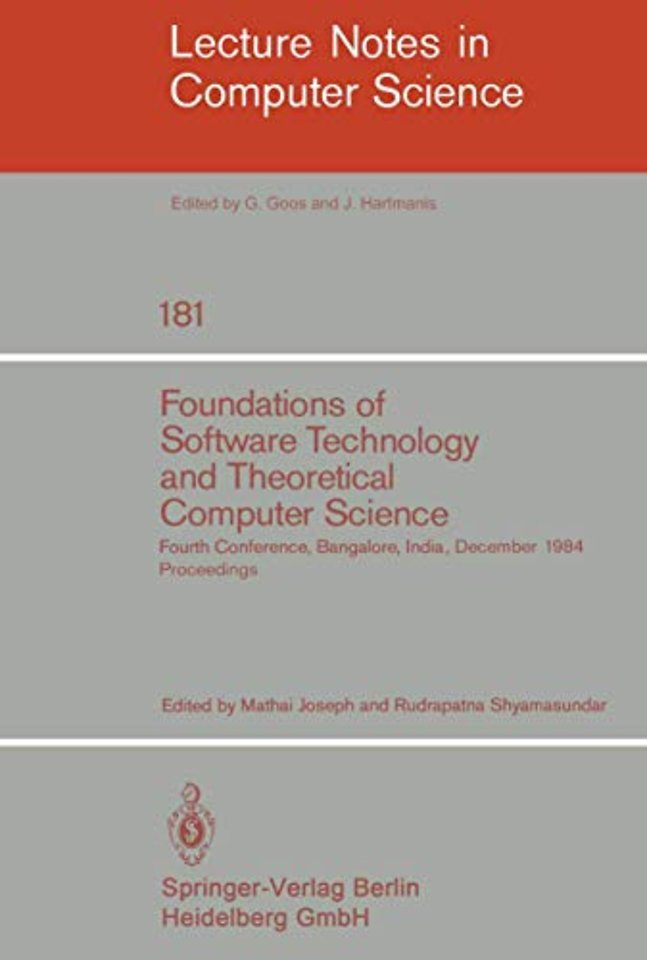 Foundations of Software Technology and Theoretical Computer Science