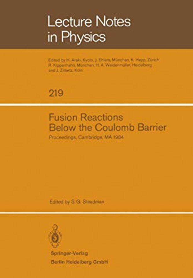 Fusion Reactions Below the Coulomb Barrier