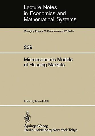 Microeconomic Models of Housing Markets
