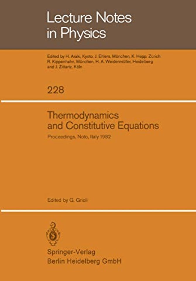 Thermodynamics and Constitutive Equations