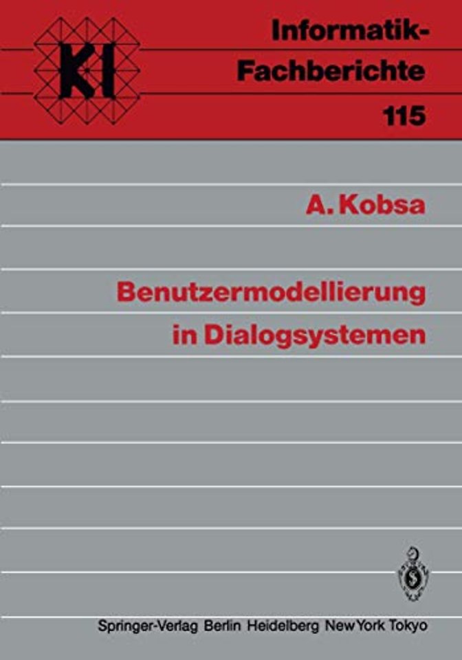 Benutzermodellierung in Dialogsystemen
