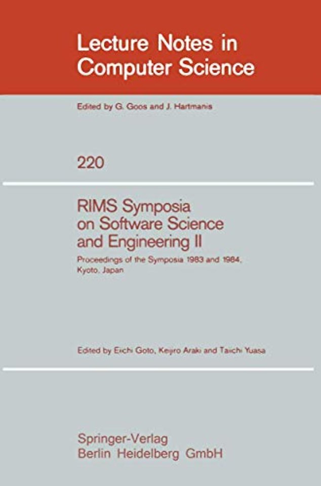RIMS Symposium on Software Science and Engineering II