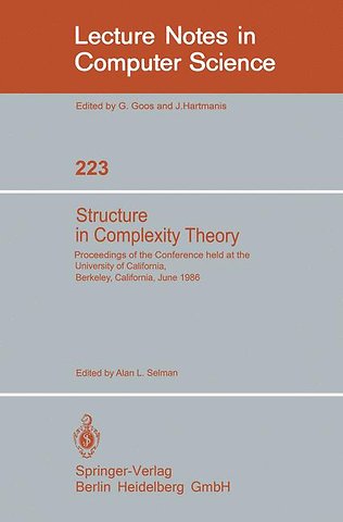 Structure in Complexity Theory