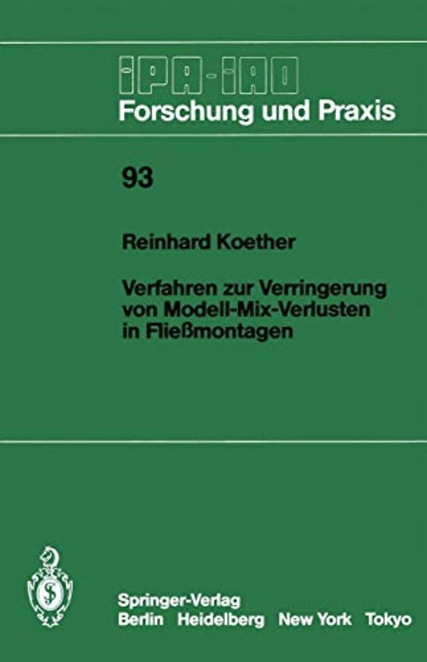 Verfahren zur Verringerung von Modell-Mix-Verlusten in Fließmontagen