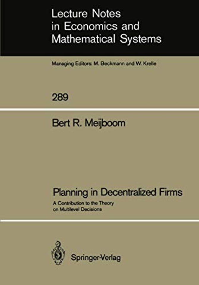 Planning in Decentralized Firms