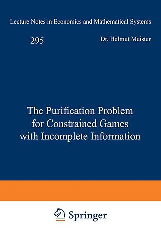 The Purification Problem for Constrained Games with Incomplete Information