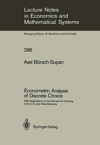 Econometric Analysis of Discrete Choice