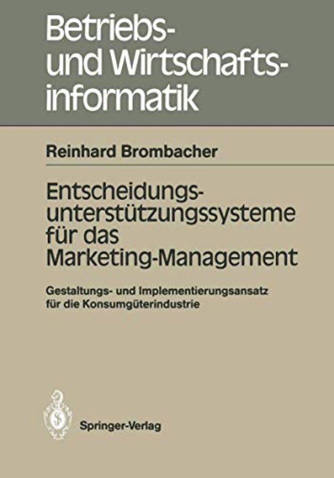 Entscheidungs-unterstützungssysteme für das Marketing-Management