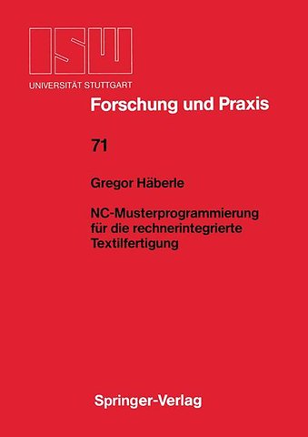 NC-Musterprogrammierung für die rechnerintegrierte Textilfertigung