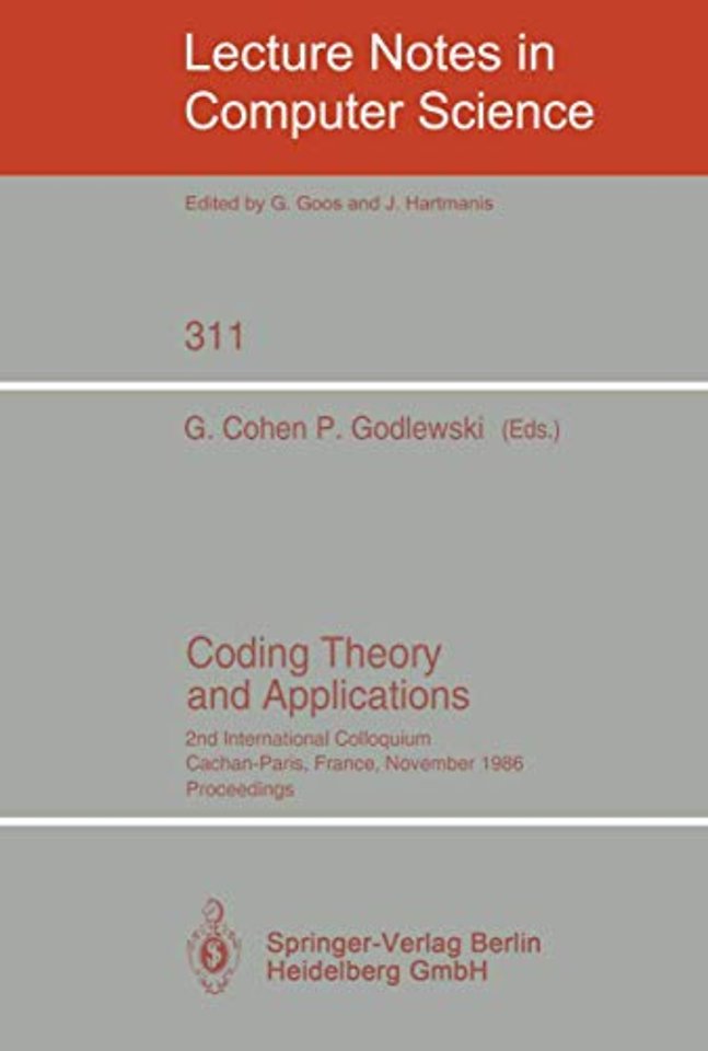 Coding Theory and Applications