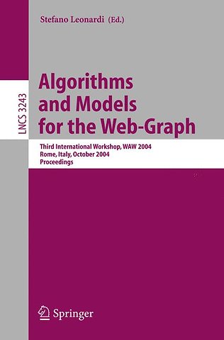 Algorithms and Models for the Web-Graph