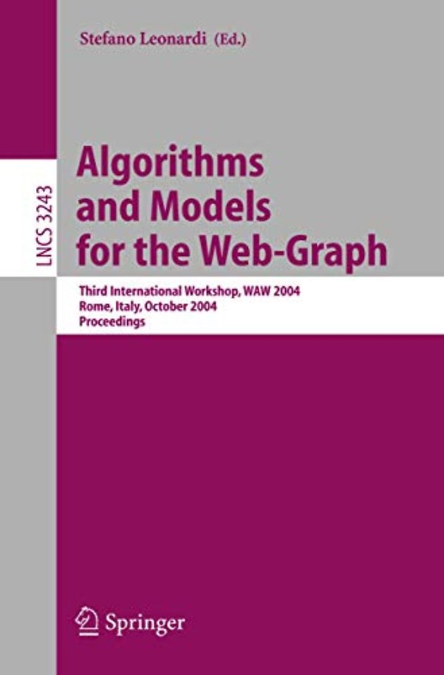 Algorithms and Models for the Web-Graph
