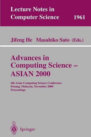 Advances in Computing Science - ASIAN 2000