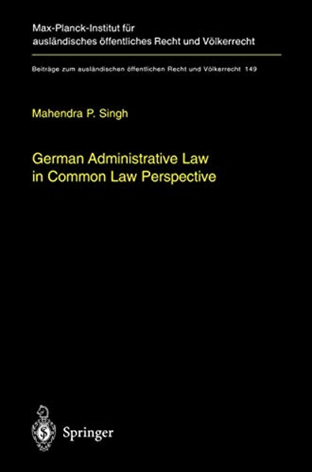 German Administrative Law in Common Law Perspective