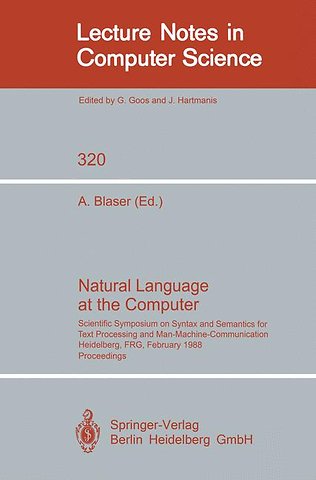 Natural Language at the Computer
