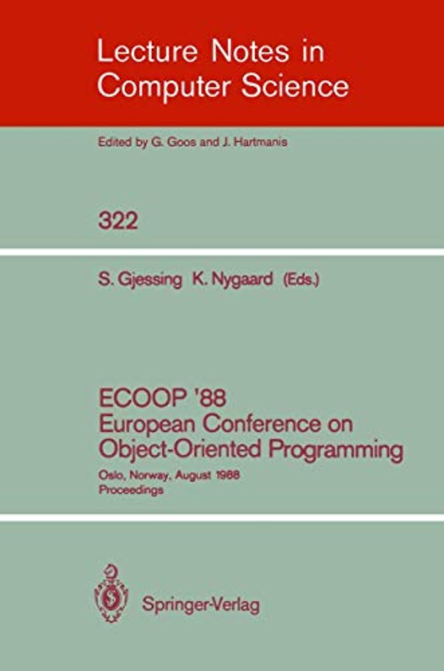 ECOOP '88 European Conference on Object-Oriented Programming